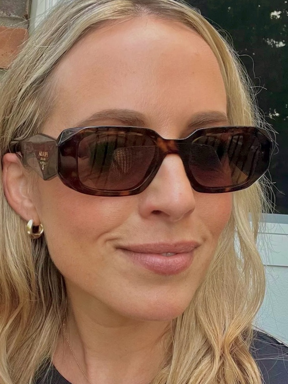 PRADA Sunglasses Small Geometric Havana Honey Tortoise - Picture 5 of 5